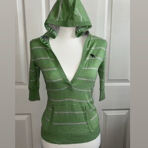 RARE VINTAGE Y2k Abercrombie and Fitch Adirondack Knit Hoodie,100% Cotton